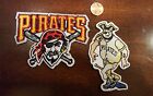 (2) Pittsburgh Pirates  vintage Embroidered Iron On Patch Lot 3.5