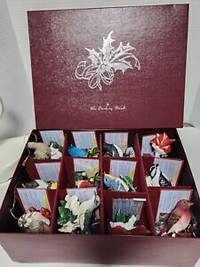 Danbury Mint The Song Bird Christmas Ornaments Box of 12 Excellent Condition S3