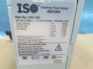 ISO 400 Switching Power Supply 300W 115/230V 6.3/315A 47-63Hz