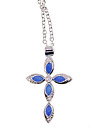 Montana Silversmiths Jewelry Womens Necklace Faith Blue Cross