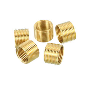 5pcs M14 to M12 Sleeve Reducing Nut 10mm Hollow Tube Adapter Brass Coupler