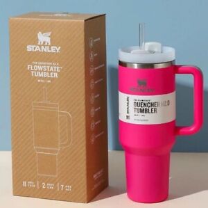Valentines Day Cosmo Pink Stanley Cup 40 oz Quencher H2.0 Stanley Tumbler