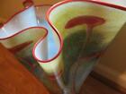 ✅ Nice BIG 17inch Artist Sign Custom Art Glass Wavy Vase $3890- Chihuly Pilchuck