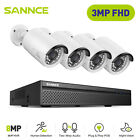SANNCE 4K 8CH NVR 3MP 2-Way Audio POE Security IP Camera System Human Detection