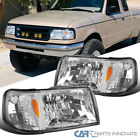 Fits 1993-1997 Ford Ranger 1PC Style Clear Headlights+Corner Signal Lamps L+R (For: 1993 Ford Ranger)