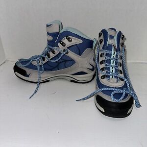 LL Bean Women’s Tek 2.5 Size 8 Medium Trail Hiking Waterproof Blue Mid Boots C-1