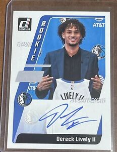 Dereck Lively II 2023-24 Panini Donruss SP RC On Card Next Day Auto Autograph