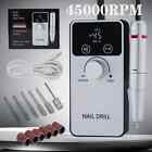 New 45000RPM LCD Portable  Rechargeable Electric Nail Drill Manicure Machine