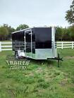 NEW 2024 6x12 6 x 12 V-Nosed Enclosed Cargo Motorcycle Trailer Ramp & Side Door