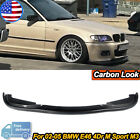 Carbon Look ABS Front Bumper Lip Splitter For BMW E46 M3 Sedan LCI 4DR 2002-2005
