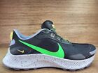 Nike Men's Pegasus Trail 3 Running Shoes Black Green DA8697-004 Lot Size 11.5