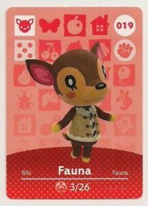 Animal Crossing amiibo Card: Fauna 019 19 Series 1 Deer New Horizons Authentic