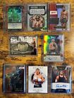 Lot Of 8 Autograph / Relic WWE UFC Cards Panini Topps Numbered RC Auto SP Plate
