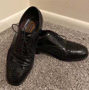 Florsheim  Men’s Size 10 Black Full Brogue Wingtip Oxford Dress Shoes