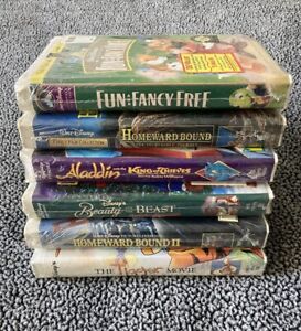Lot of 6 Factory Sealed Walt Disney Movies VHS VCR Tapes *READ AD LOOK*