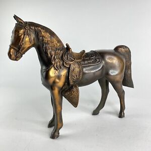 New ListingVintage Brass Copper Metal Horse Figurine Sculpture   10” Tall
