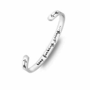 2021 Stainless Steel Bracelet Open Cuff Bangle Friendship Inspirational Jewelry