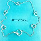 Tiffany & Co. 1837 Interlocking Multi Circles Tgggle Necklace Silver925 W/Pouch