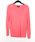 BANANA REPUBLIC Cashmere Blend Sweater Womens Size M Coral Pullover Lightweight