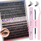 DIY Eyelash Extension Kit with 280 Pcs 30D+40D Lash Clusters, Bond and Seal and