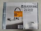 Glaciers Bay Builders 2-Handle Wall Mount High-Arc Kitchen Faucet Chrome