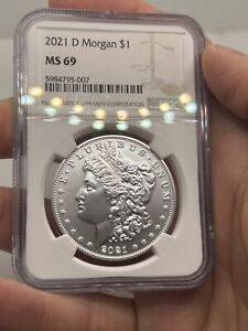 2021 D Morgan Silver Dollar NGC MS 69! Rare***