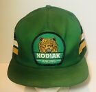 VTG Kodiak Chewing Tobacco Racing Green Snapback Hat Cap With Stripes Striped
