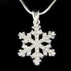 ~SNOWFLAKE made with Swarovski Crystal~ Christmas Gifts Winter Holiday Necklace