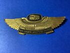 New ListingBrass/Gold Toned  Wings Bus Driver Badge School Your Children's Safety Stamped