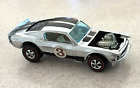 1971 Hot Wheels Redline Mustang Boss Hoss chrome with stripes/numbers nm