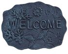Welcome Stepping Stone Cast Iron Lawn Garden Decor Flagstone