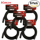 5-PACK XLR Microphone Cable - 25FT Kirlin Male to Female - 20AWG New