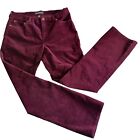 LRL RALPH LAUREN JEANS CO Women 12 Plum Purple Corduroy Pants 32X31 Cotton Blend