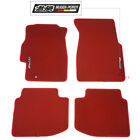 For 96-00 Honda Civic Red Nylon Floor Mats Front & Rear Carpet 4pcs Set w/ Mugen (For: 2000 Honda Civic EX Coupe 2-Door 1.6L)
