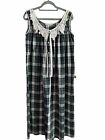 priamo nightgown Plaid Country Cottage Prairie Nightgown M-L Bust 20 Across VTG