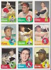1963 Topps Baseball - 125 card lot all different/HoF Kaline/Roberts/Ashburn/Ford