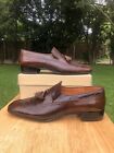 Vintage Salvatore Ferragamo Tassel Loafers Men’s 12 Leather Brogue Made in Italy