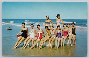 Carolina Beach North Carolina, Sexy Girls Swimsuits SCARCE, Vintage Postcard