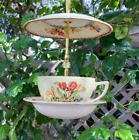 Bird feeder, Seed Feeder, Thistle Feeder, Vintage China, Bird Bath, Tea Cup