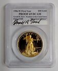 1986 PCGS PRESIDENT FORD SIGNATURE AMERICAN PROOF GOLD EAGLE W $50 PR69DCAM