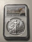 2021-W Type 2 Burnished Silver Eagle NGC MS-70 35th Anny Mountain Label w/COA!
