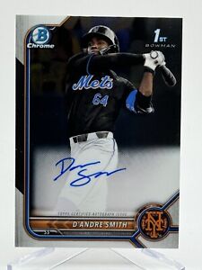 New Listing2022 Bowman Chrome Draft D'Andre Smith 1st Prospect Autograph Auto #CDA-DS Mets