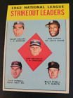 1963 Topps #9 NL Strikeout Leaders, Marked Back VG+/EX, Koufax, Gibson, Drysdale