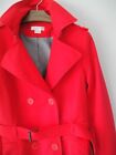 Kenar Size L Red Double Breasted Fully Lined Trench Coat