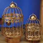 Small Decorative GOLD Metal Bird Cage GRAPE LEAF Design Wedding Choose Size