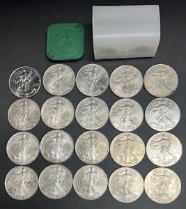 Roll of 20 1997-2009 American Silver Eagle Dollars $1 Coins ASE Bullion 1 oz