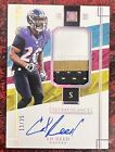 2023 Impeccable Ed Reed Extravagance 3 Color Game Worn Patch On Card Auto SP /35