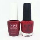 OPI Duo Gel Polish + Matching Nail Lacquer - N25 Big Apple Red Red Color 2023