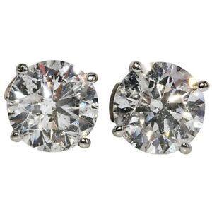 1.05 Carat Ct 2 Diamond Stud Earrings Real Natural Round Solitaire 14k Gold