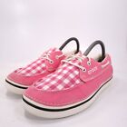 Crocs Hover Casual Lace Up Boat Shoe Womens Size 9 12096 Pink White